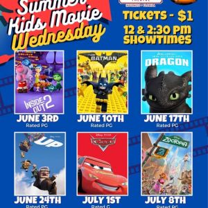Valerie Theatre Summer Kid Movie Wednesdays