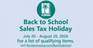 07/20 - 08/20 Florida Back to School Sales Tax Holiday