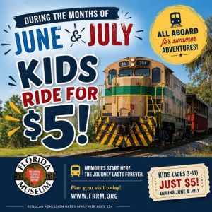 Florida Railroad Museum Kids Ride for $5