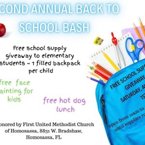 08/01 First United Methodist Church of Homosassa Back to School Bash