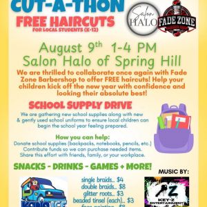 08/09 Salon Halo of Spring Hill Back to School Cut A Thon