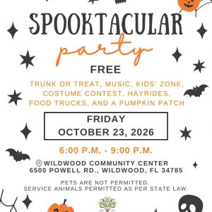 10/23 Wildwood Community Center Spooktacular Party
