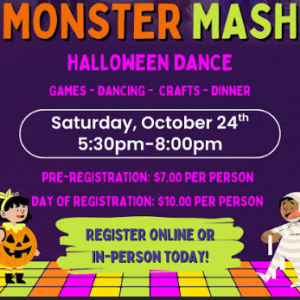10/24 New Port Richey Recreation and Aquatic Center Monster Mash Halloween Family Dance