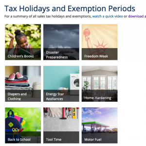 Florida Tax Free Holidays