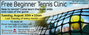 Citrus Hills Golf & Country Club Free Beginner Tennis Clinic