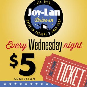 $5 Wednesdays at Joy Lan Drive-In Theatre and Swap Shop