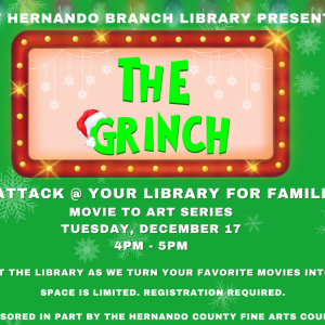 12/17 East Hernando Branch Library Art Attack at Your Library for Families