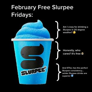 7 Eleven Free Slurpee Fridays