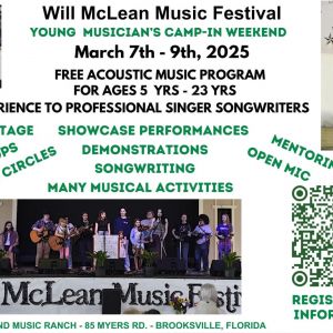 03/07 - 03/09 Will Mclean Music Festival Acoustic Music Program