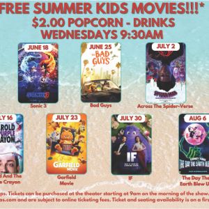 Touchstar Cinemas Free Kids Summer Movies