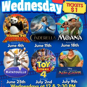 Valerie Theatre Summer Kid Movie Wednesdays