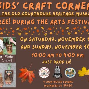 11/15 - 11/16 Old Courthouse Heritage Museum Kids Craft Corner