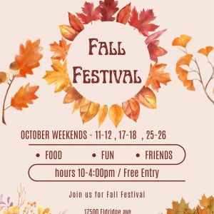 10/11 - 10/26 Green Acres Farms Fall Festival hosted by You Pick Blueberries