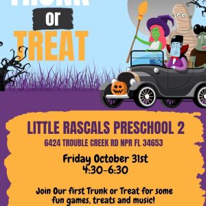 10/31 Little Rascals Preschool Trunk or Treat