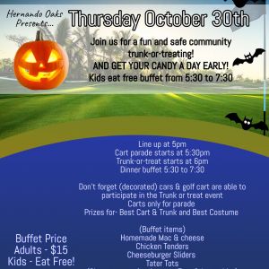 10/30 Hernando Oaks Golf Club Trunk or Treat