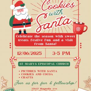 12/06 St Marys Episcopal Church Cookies with Santa