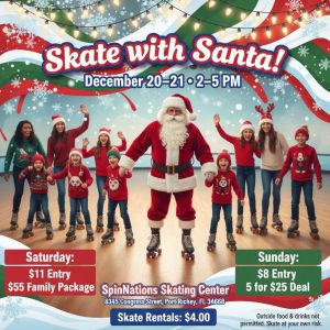 12/20 - 12/21 SpinNations Skating Center Skate with Santa