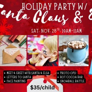 11/28 La Dee Da Kids Spa Holiday Party With Santa and Elsa