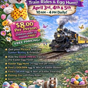04/03 - 04/05 Grand Concourse Railroad Easter Eggspress Train Rides and Egg Hunt
